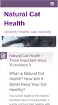 Mobile Screenshot of naturalcathealth.com